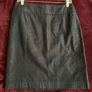 Loft petite denim- look pencil skirt size 8